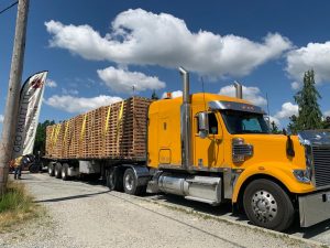 image of crates in a truck