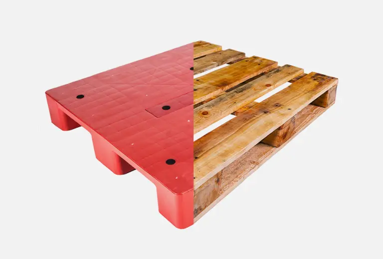 Comparison of wooden and plastic pallets highlighting their pros and cons for shipping and storage