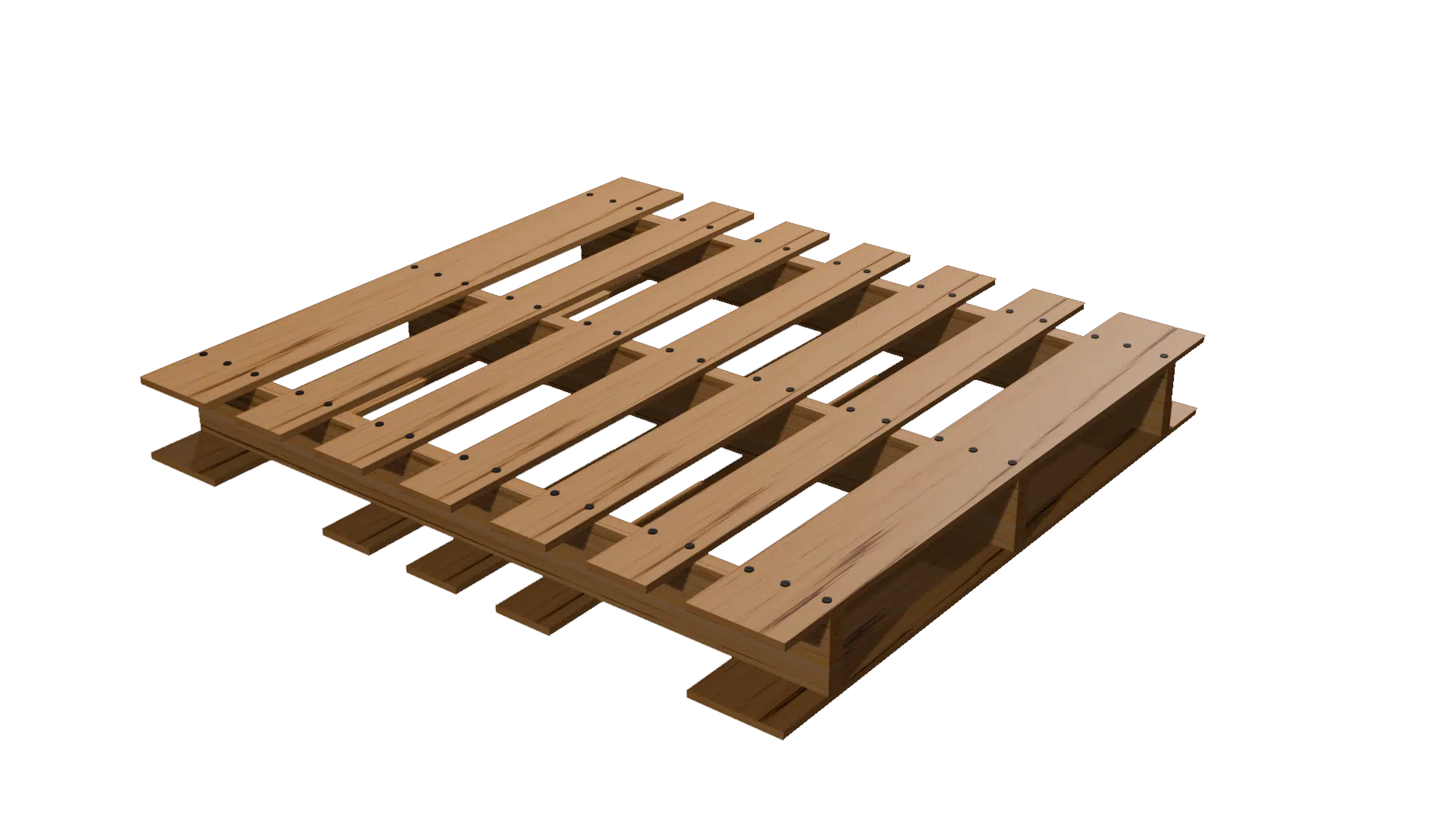 Single-wing and double-wing pallets with extended deck boards for load stability.