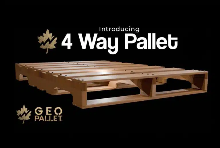4-way wooden pallet in Canada for material handling .